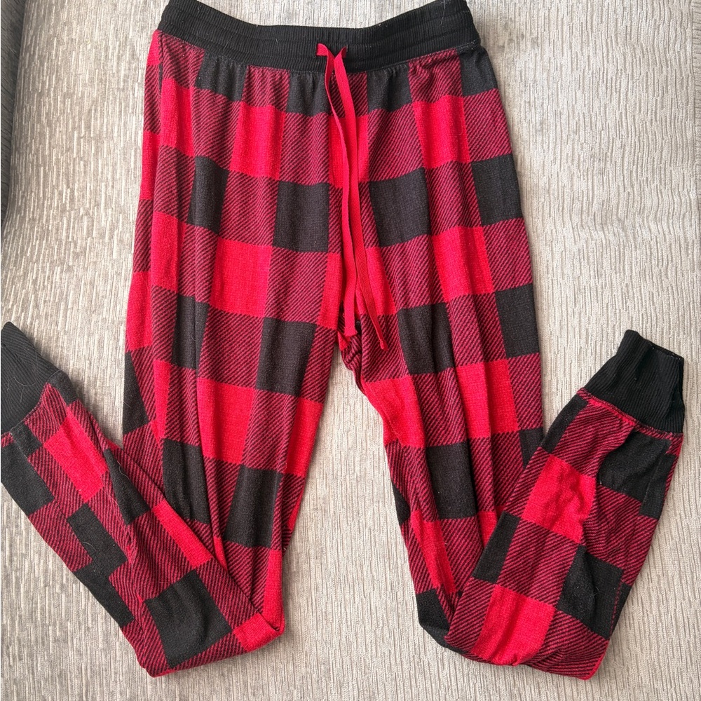 Red and Black Plaid Lounge Pants